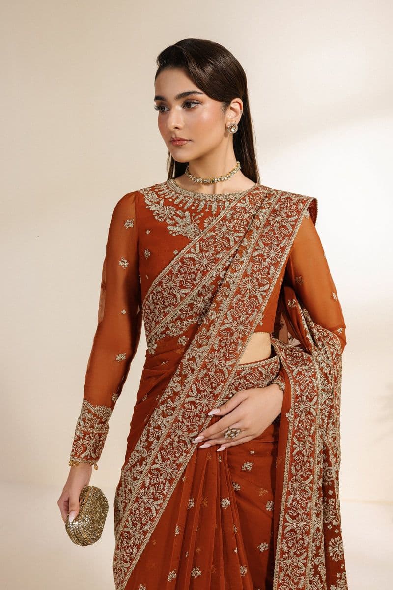 Embroidered Chiffon Unstitched Suit thumbnail