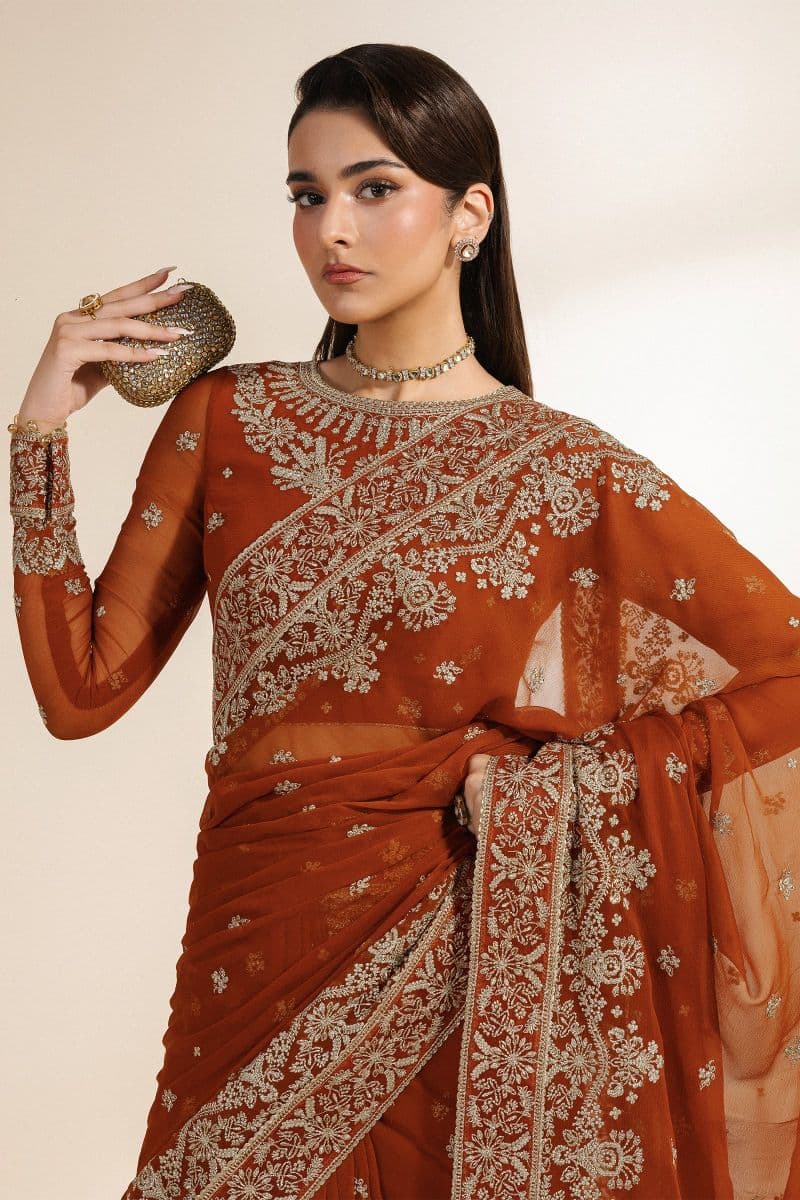 Embroidered Chiffon Unstitched Suit thumbnail