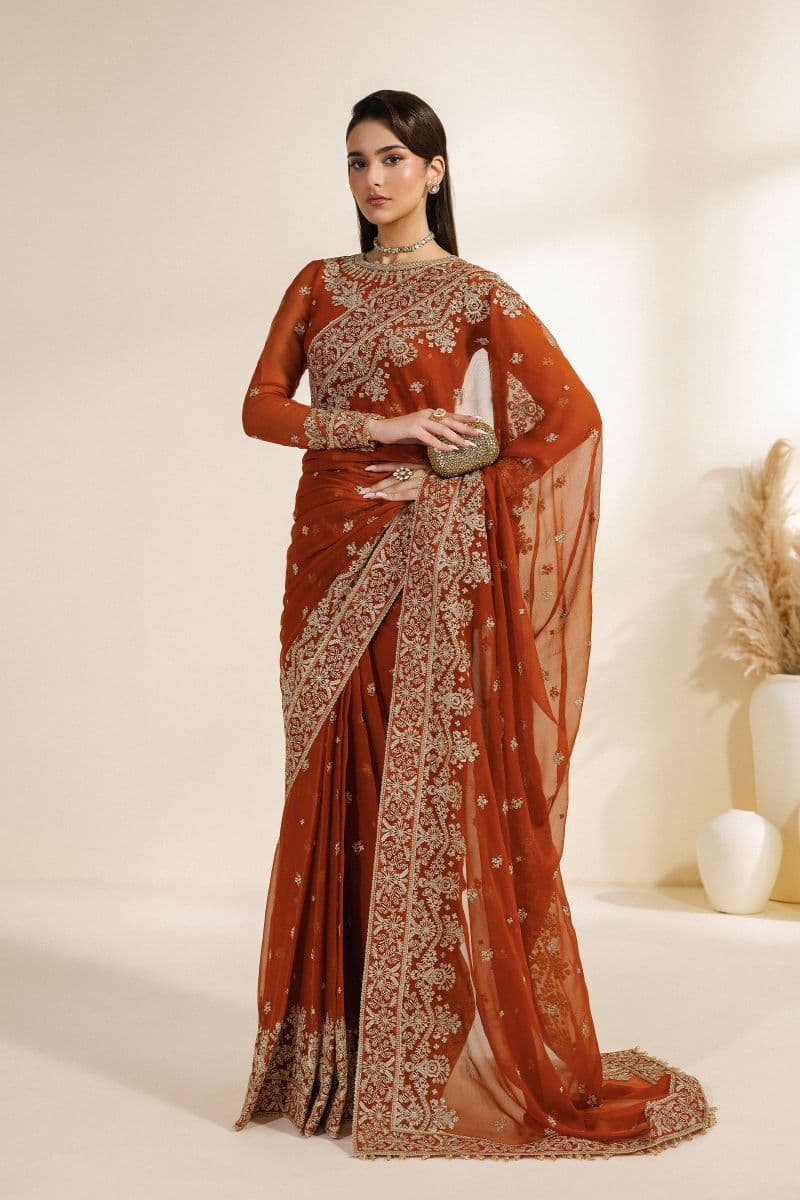 Embroidered Chiffon Unstitched Suit thumbnail