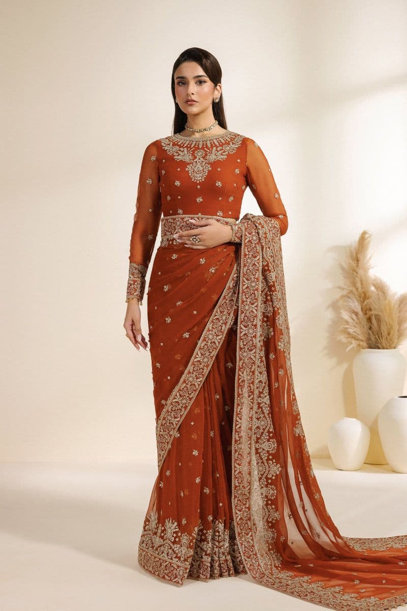 Embroidered Chiffon Unstitched Suit thumbnail