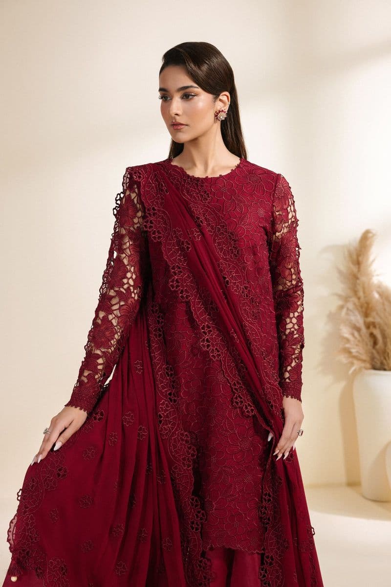 Embroidered Chiffon Unstitched Suit thumbnail