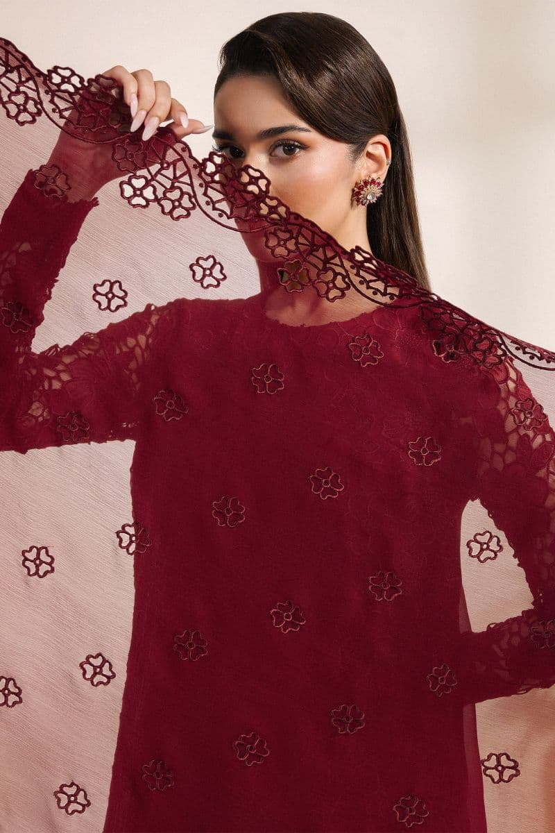 Embroidered Chiffon Unstitched Suit thumbnail
