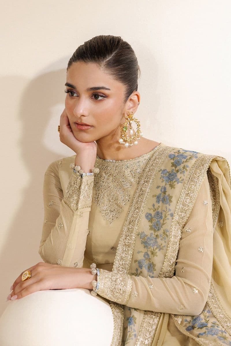 Embroidered Chiffon Unstitched Suit thumbnail