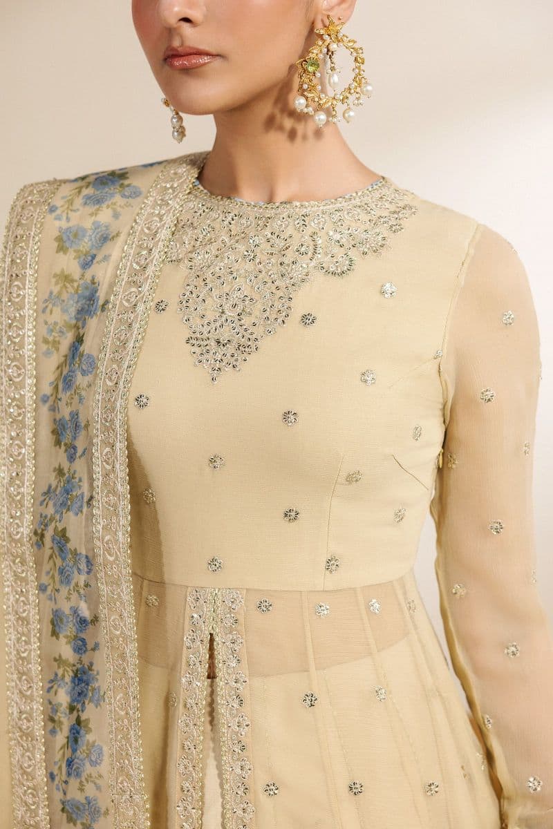 Embroidered Chiffon Unstitched Suit thumbnail