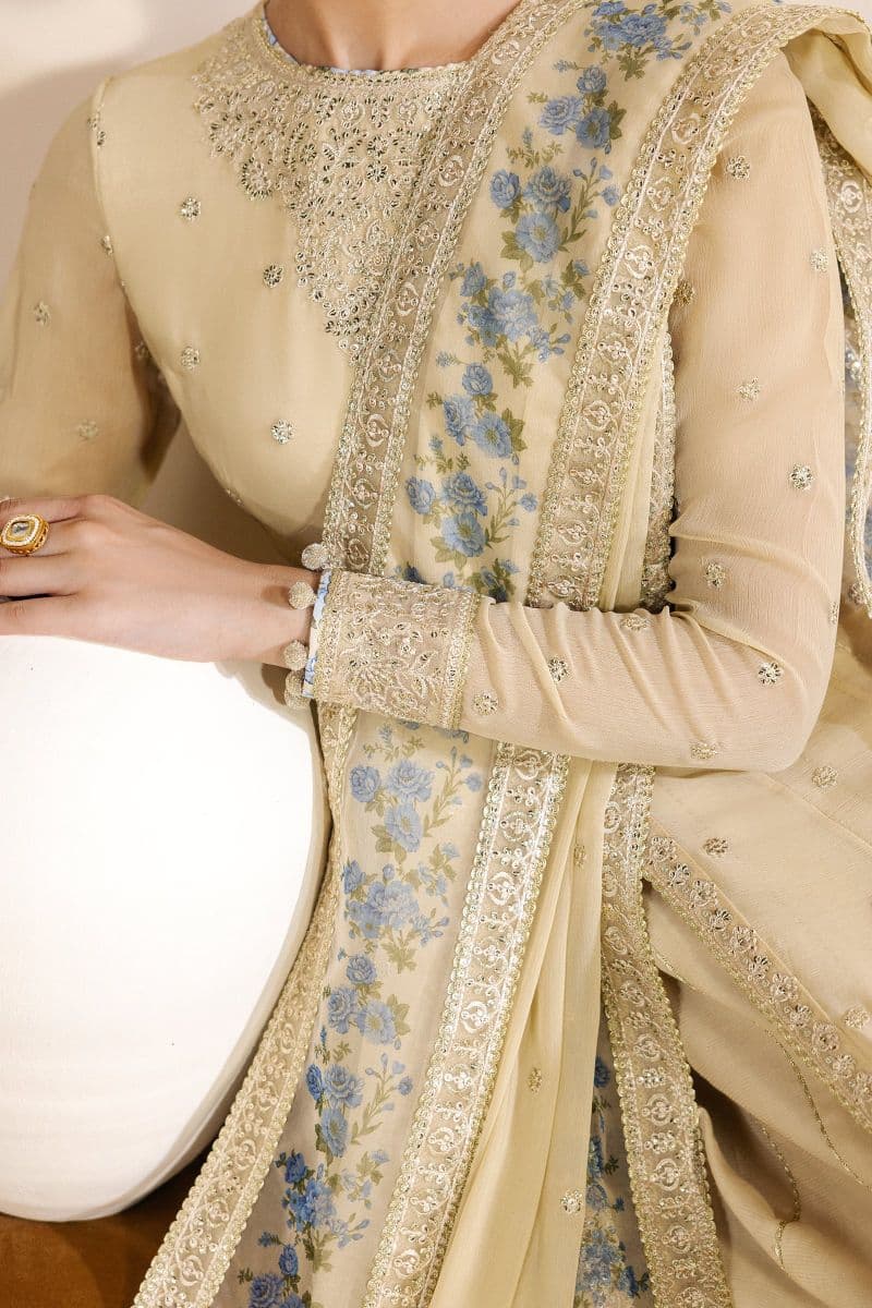 Embroidered Chiffon Unstitched Suit thumbnail