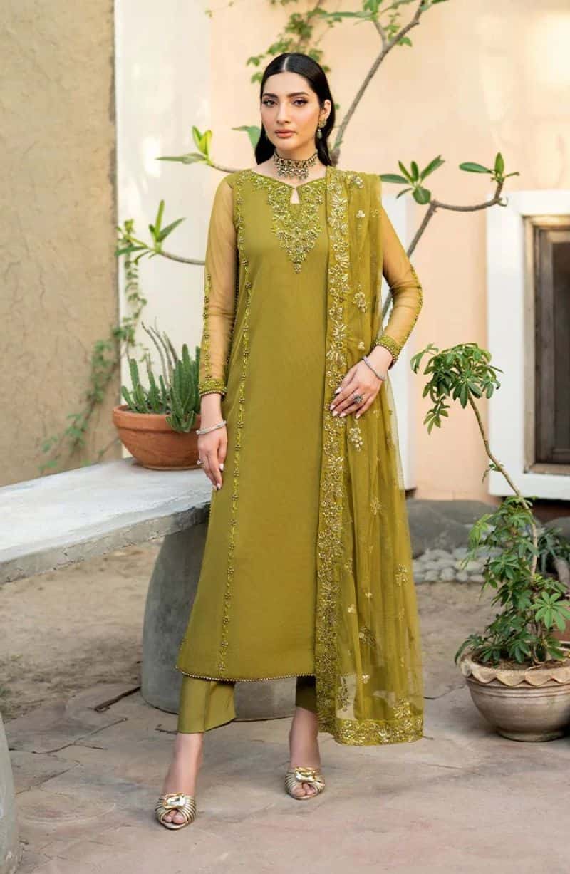 Embroidered Raw Silk Ready-to-Wear Suit (HW-06)